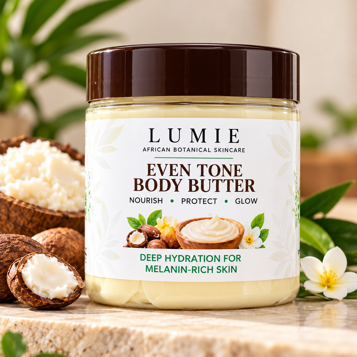 Lumie African Botanical Even Tone Body Butter – Deep Hydration for Melanin-Rich Skin
