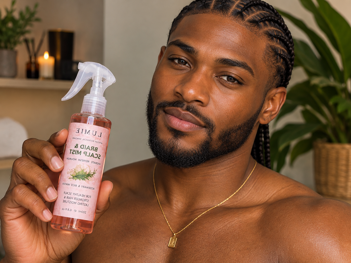 Lumie Braid & Scalp Mist – Rosemary & Rice Water Hair Mist